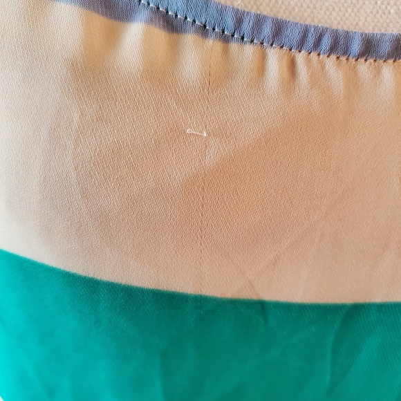 I Love Ronson Block Stripe Chiffon Dress - Large - Picture 5 of 7